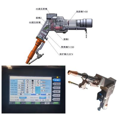 Un bon prix. Tête de soudage laser à double oscillation portative avec lentilles réfléchissantes à 60° et 45° en ligne