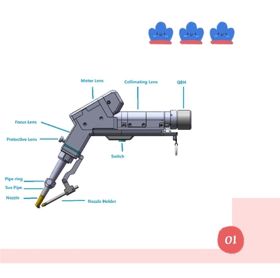 Un bon prix. Machine de soudage électrique portative à lentille en acier inoxydable de 2000 W avec faisceau de soudage réglable de 0 à 5 mm en ligne
