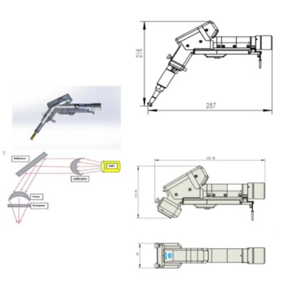 Un bon prix. Machine de soudage laser 3 en 1 avec tête laser portable pour le soudage / le nettoyage et la découpe en ligne