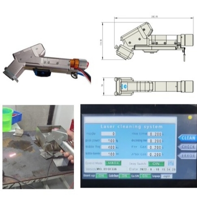 Machine de nettoyage laser à main industrielle pour les métaux en acier au carbone avec une taille de faisceau de 0 à 300 mm